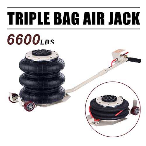 Buy visdron Portable Pneumatic Jack, 3Ton Lifts Triple Stage Bag Air