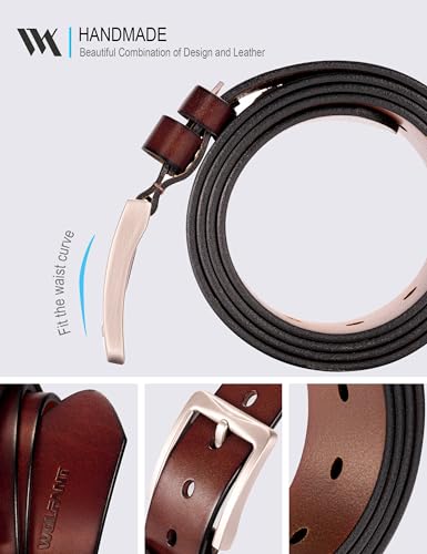 Image of WOLFANT 1.5 inch Full Grain Leather Belt for Men,100% Italian Solid Leather