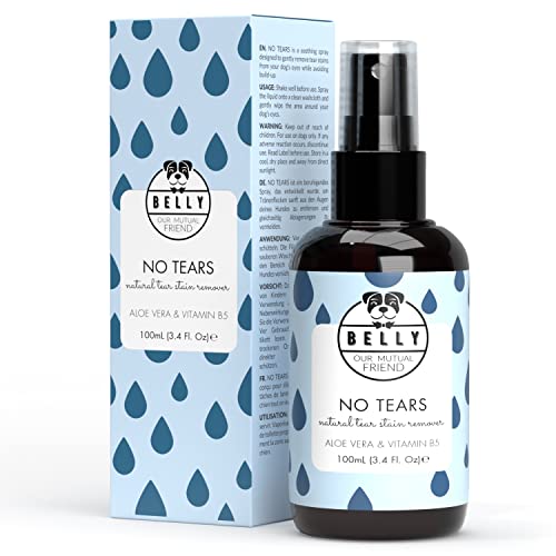 Belly Spray Limpiador Ojos Perros con Aloe Vera y Vitamina B5 (100ml) Limpiador Ojos Perros Blancos, Hidrata y Protege los Ojos - Limpiador Ocular Orgánico, Elimina Manchas del Lagrimal de los Perros Cover