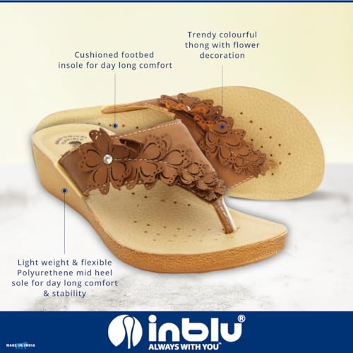 Image of INBLU Women's PP07 Red Fashion Sandals