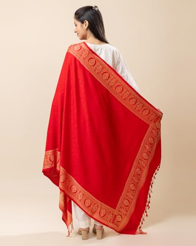 Image of Wrap me Warm Shawl for Women | Soft Viscose Acrylic Poly Wool Shawl - Warm & Lightweight Winter Wrap - Stylish Ethnic Stole for Women - 1010