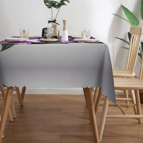 Nappe rectangulaire violette de qualité supérieure imprimée