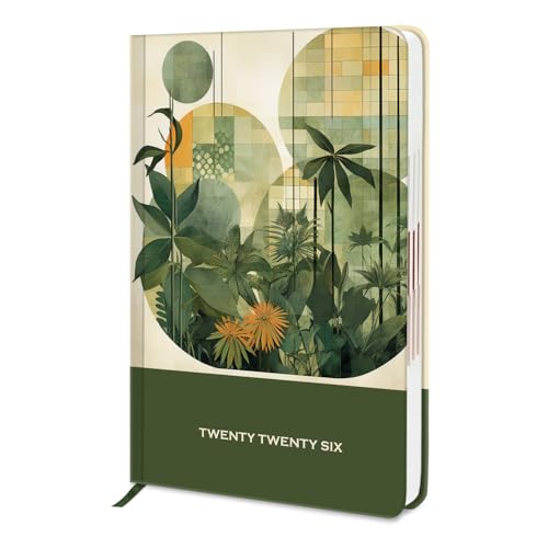 Image of A5 Size Hard Bound 1 Day To A Page Format New Year Executive Daily Planner 2026 Diary with Month Cut Index and Bookmark I Diary 2026 For Girls Women I 344 Pages I 21x15 Cm