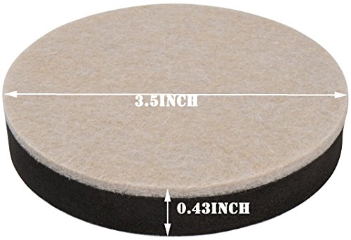 16-Pack 3.5 In.premium Heavy Furniture Movers For Wood Floor,Felt Furniture Slider In A Reusable Tube ,3.5" Heavy Duty Felt Furniture Sliders,Furniture Mover,Reusable Furniture Moving Pads-Ezhouse #TOP1