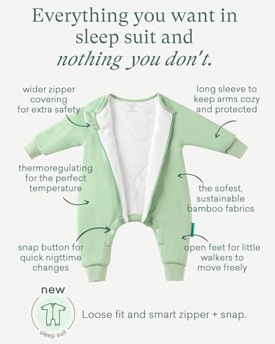 Image of PurComfy Supersoft Active Toddler Sleepsuit 1.0 TOG Long Sleeve Wearable Blanket with Legs All-Season Cozy Sleeper
