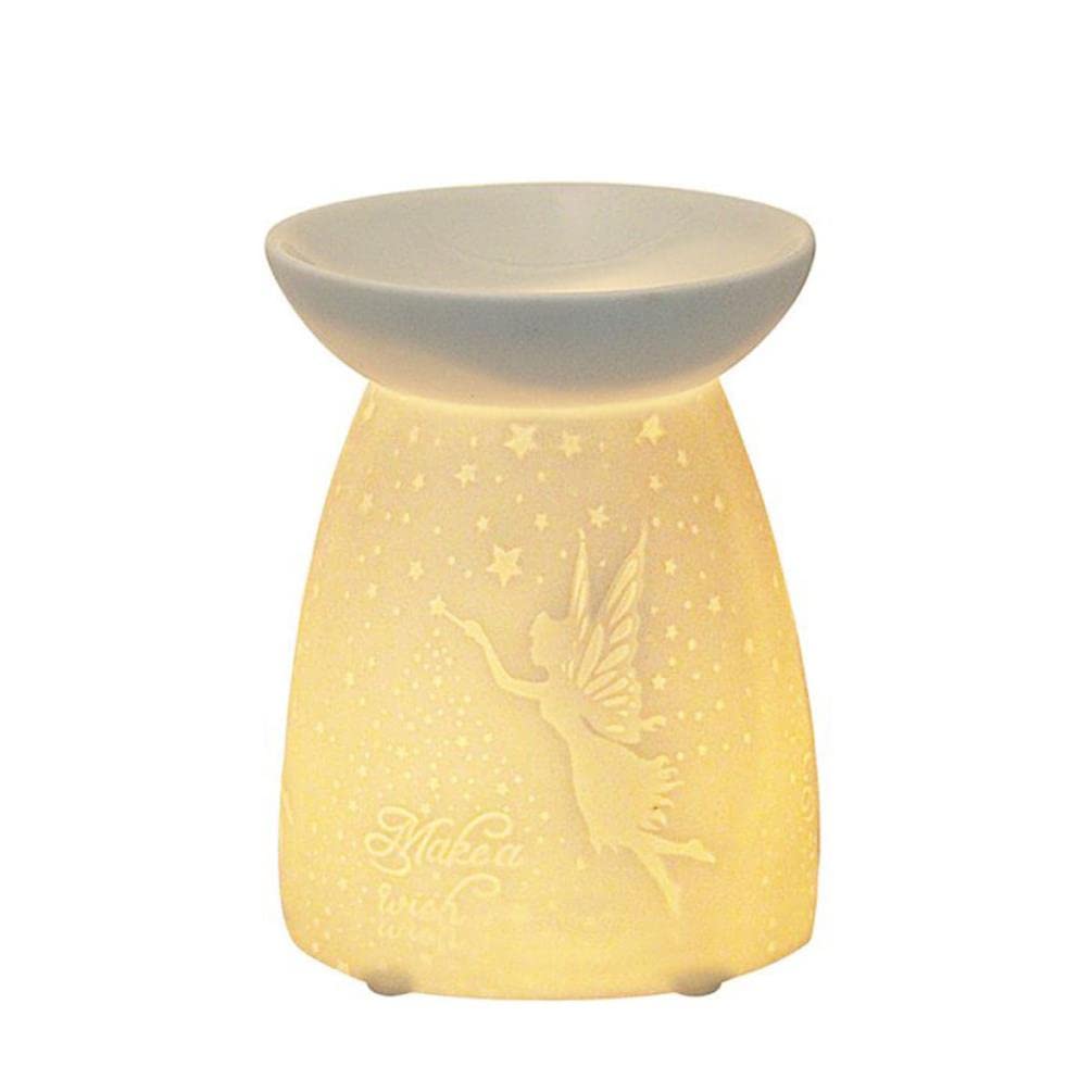 Lesser & Pavey White Wax Melt Oil Burner Ceramic Fairy Tealight Holder Diffuser Ornament