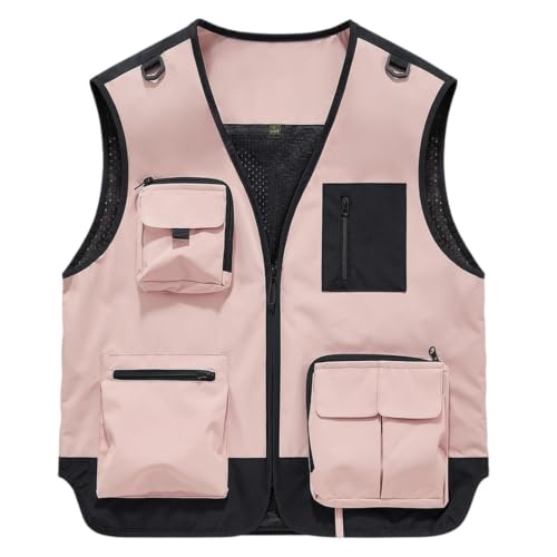 Chaleco ligero para hombre estilo colorblock bolsillos exteriores