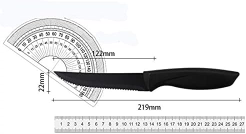 Steak Knife Set, 6pcs Western Food Knife Steak Knife Set Non-stick Knife Household Kitchen Plastic Handle Serrated Steak Knife Pizza Cutter BY KKZY (Color : 6pcs)