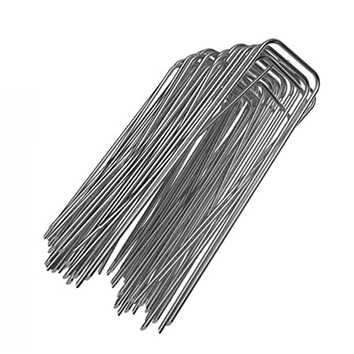 Toyvian 50piezas Clavos Unidades Fijación Césped Antióxido para Anclar y Jardines