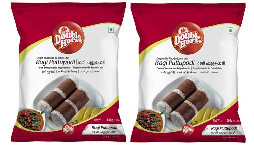 Image of Double Horse Ragi Puttupodi (500 Grams, Pack of 2)