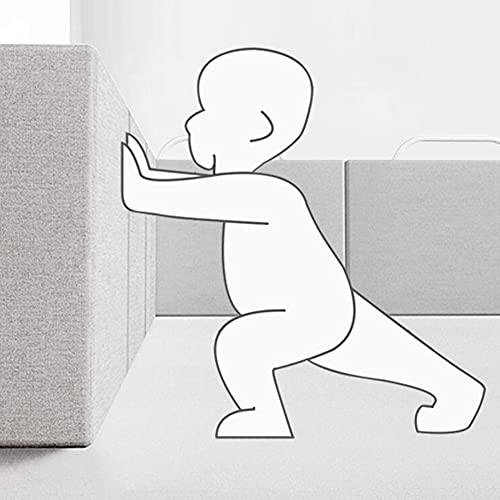 Barrera de cama para niños que soluciona las caídas con su valla suave gris 4