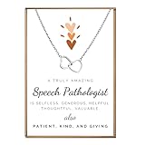 VIY パーソナルカード 女性へのスピーチ病理学者ギフト、Slp感謝ギフト、スピーチセラピストギフト、スピーチ言語病理学者ギフト、スピーチ病理学者ネックレス、スピーチティーチャージュエリー。, S, 真鍮, 宝石なし