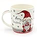 Imagen de Dekohelden24 Juego de 2 tazas de porcelana con diseño de gnomo navideño