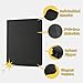 9-Pocket Toploader Binder, Clovecat Premium Card Book， Holds 252 Trading Card with 20 Removable Top-loader Sleeves，PU Card Holder Folders,Card Album for MTG, TCG, Yugioh, Game & Sports Cards(Black)