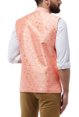 Image of SOJANYA (Since 1958 Men's Jacquard Silk Designer Waist Coat