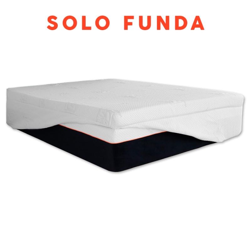 Ventadecolchones - Funda para Topper Sobrecolchón Viscoelástico | Apto para 5 cm de Grosor | Medida de 90 x 190 cm | Solo Funda