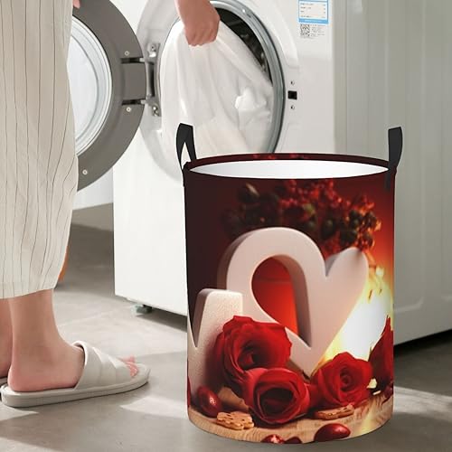 Panier à linge autonome Saint-Valentin grand format pliable - 7