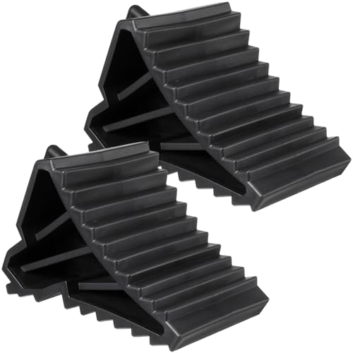Luxshiny Tire Ramps 2pcs Plastic Stop Control Tire Triangle Pad Anti Silp Tools for Car Truck