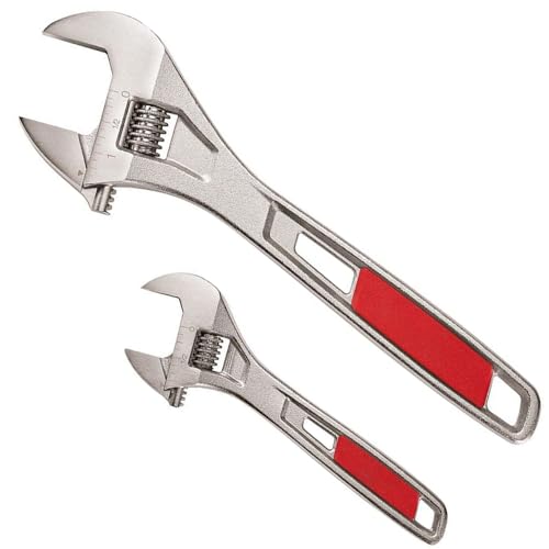 TOeTs 48-22-7400 for Milwaukee 6 and 10-Inch Parallel Jaw Adjustable Wrench Set - 2pc With Flashlight Searchlight