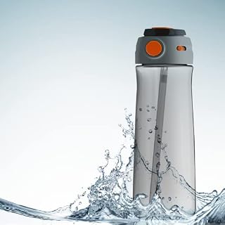 Sunday Merry Water Bottles with Straw, Leak Proof and Portable Plastic Water Bottle,Tritan BPA-Free,720ml Sports Drink Bottle Design for Children, Adults, Cycling, School & Office
