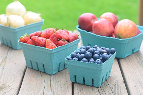 JA Kitchens Green Molded Pulp Fiber Berry/Produce Vented 1 Pint Basket (40 Pieces)