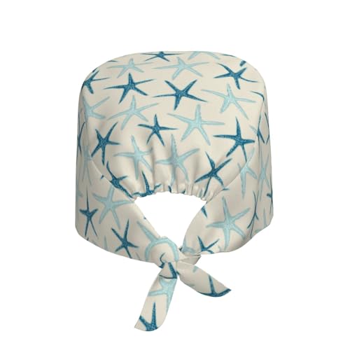 Image of Adjustable Working Cap Breathable Unisex Women Men Elastic Bandage Tie Back Hats Scrub Nursing Doctor Surgeon Cap
