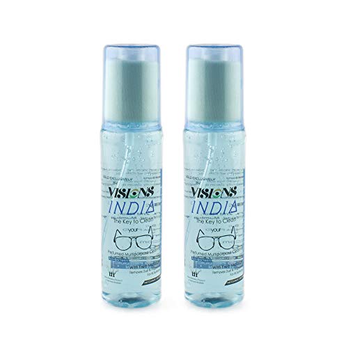 Image of AUGEN by VisionsIndia Spectacles, Sunglasses, Laptop, PC, Camera Lens Cleaning SOL Spray Kit with Microfiber Cloth (Aqua Breeze, 200ml)