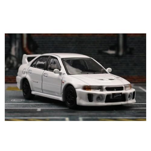 Display Cars 1:64 for Mitsubishi Lancer Evolution V EVO 5 Car Diecast Metal Sport Vehicle Model Suitable for Decoration Collection or Gift(White)
