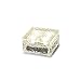 Warm White Glass Solar Brick, 4 LEDs, 4"x4", Waterproof, Rechargeable Battery Included