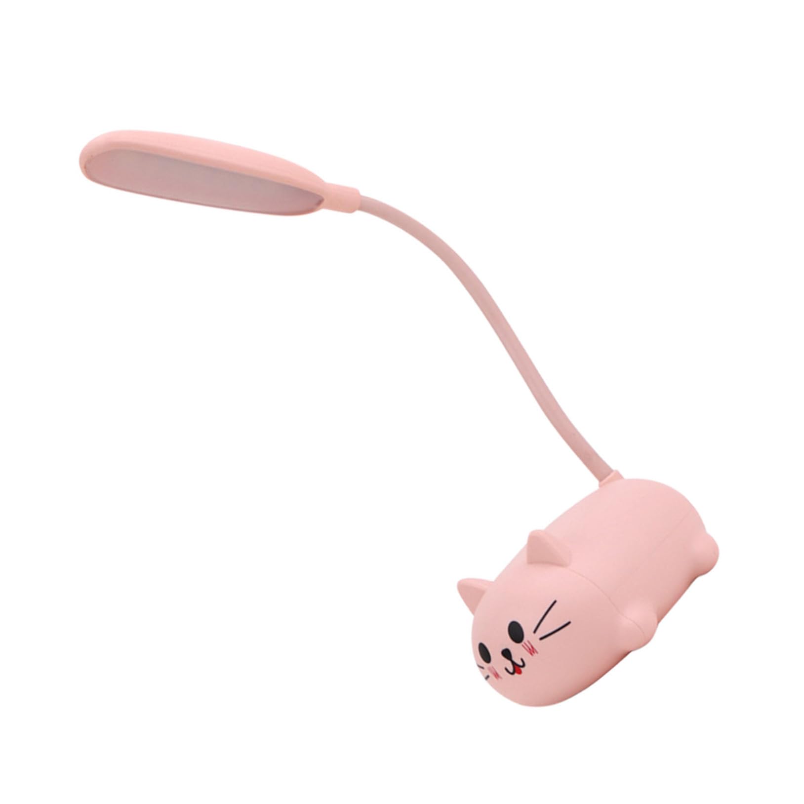 iplusmile Lampe de Bureau Fille Rose en Plastique de Chat, Lampe de Table Kawaii Pratique et Décorative, comme Veilleuse pour Filles et Présent
