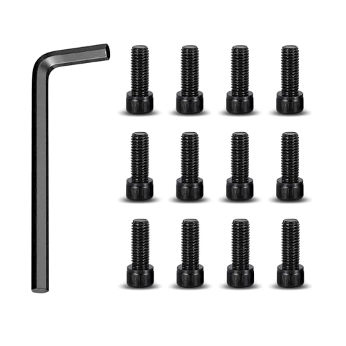 Upgrade 12-Pack Fuel Wheel Center Cap Screws with Adapter Tool for 1001-63-B 1001-63B 1001-63GBStainless Steel Electroplating Black Spare with Gasket Included