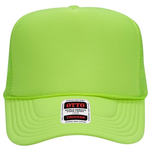Image of OTTO Polyester Foam Front 5 Panel High Crown Mesh Back Trucker Hats in 97, Bulk, Wholesale