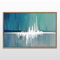 Framed Canvas Wall Art Abstract Landscape Canvas Prints Home Artwork Decoration for Living Room,Bedroom - 16x24 inches