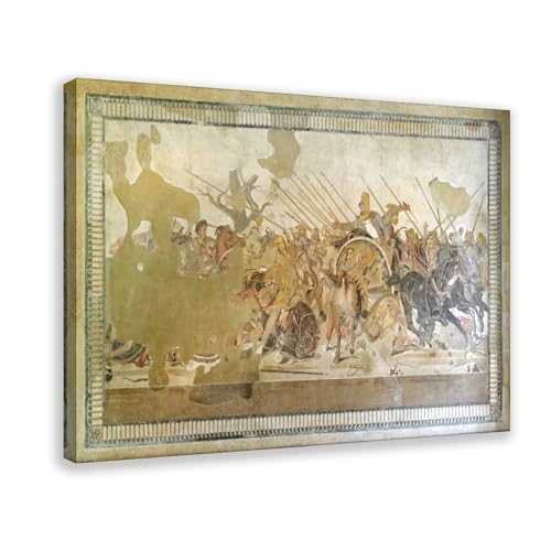 Toile Alexandre la Grande Bataille d'Issus mosaïque cadre 20x30 cm