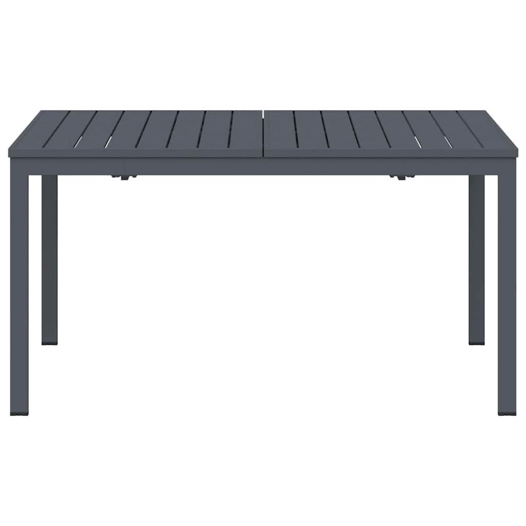 Składany stół ogrodowy, antracyt, 210 x 90 cm, wykonany z wytrzymałej stali, odporny na warunki atmosferyczne, na taras, balkon, do ogrodu, na kemping, piknik, do salonu
