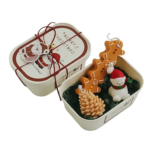 Bougie parfumée de Noël compacte de 17 cm pour décoration festive