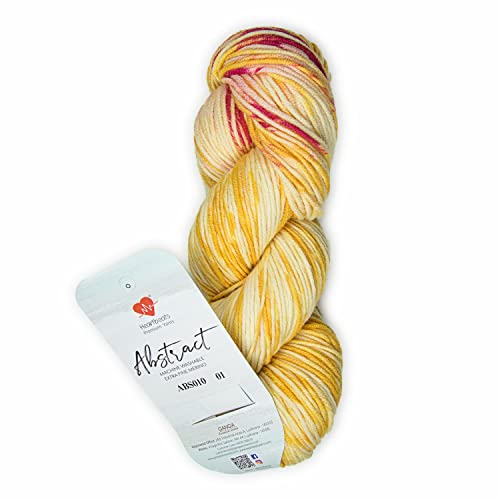 Image of Abstract - India s First Hand Painted Yarn. Machine Washable Superfine Merino Wool. Oekotex Class 1 Certified. (Shade no - ABS010)