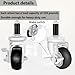 3 Inch Prep Table Casters Wheel Set of Expanding Stem Caster 4 Pack for Commercial Kitchen Prep Tables, Cart, Furniture Legs, Prep Table Casters Fit 7/8