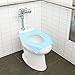 Juvale Toilet Seat Covers Disposable - 50-Pack, 17.5 x 15.2 in, Blue & White - Individually Wrapped Portable Toilet Seat Cover Liners for Bathroom, Travel Essentials & Airplane Travel Essentials
