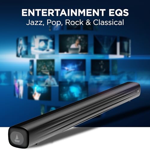 Image of Boat Aavante Bar Rhythm Soundbar with 60W RMS Boat Signature Sound, 2.0 Channel, Multi-Connectivity Modes, BT v5.3, EQ Modes, Bass & Treble Controls & Remote Control(Carbon Black)