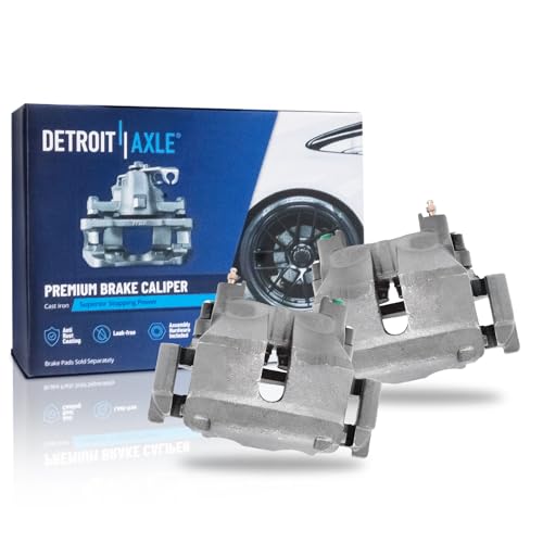 Image of Detroit Axle - 2 Front Brake Calipers for Jeep 1999-2002 Grand Cherokee | [ATE Caliper], 2000 2001 Disc Brake Calipers with Bracket Assembly Replacement