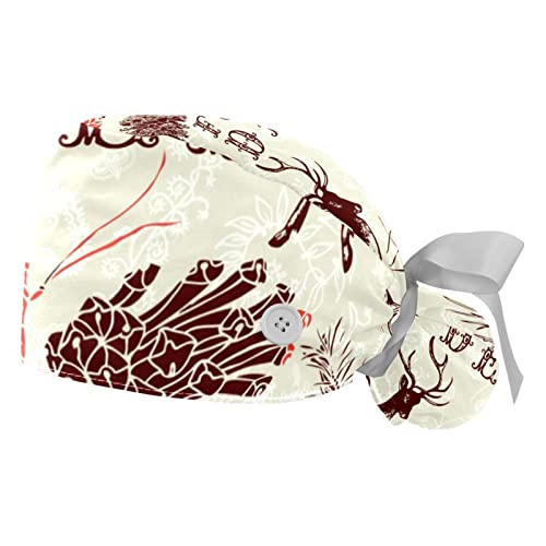 Casquettes de travail respirantes JDEZ à motif cerfs pour hommes et femmes
