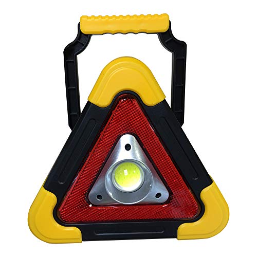 SXMA Triangle Warning Sign Emergency Light ABS Portable Multi-Function Solar Charging LED Work Light Car Floodlight Spotlight Outdoor Camping Lamp