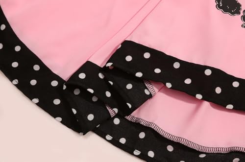 Sizgaroot 50S Outfit For Girls Kids 50S Poodle Skirt Costume Girls Halloween Party Dress Up  thumb #4