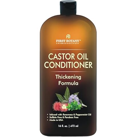 Castor Oil Conditioner - An Anti Hair Loss Conditioner Thickening formula For Hair Regrowth, Anti Thinning Sulfate Free For Men & Women Anti Dandruff Treatment 16 fl oz Cover