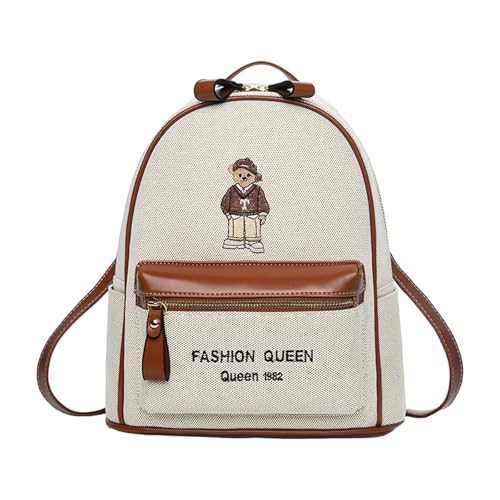 Mochila escolar de dibujos animados ergonómica en color marrón de poliuretano