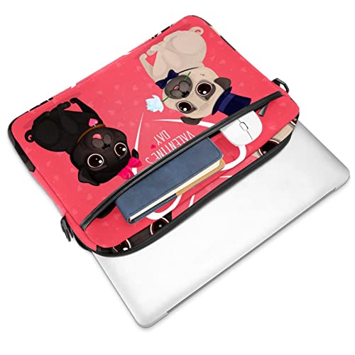 Sacoche à bandoulière pour ordinateur portable 13-14.5 pouces à motif tulipes