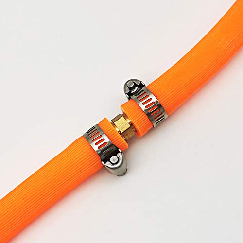 da by 3 pcs 383410mm barb splicer mender hose brass barb fitting with 6 pcs stainless steel pipe clamps for waterfuelair