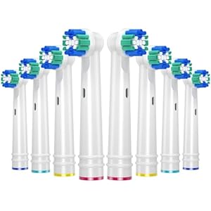 REDTRON Ersatzbürstenköpfe für Oral B, 8 Pack elektrische Zahnbürstenköpfe für Oral B Braun, Classic Precision Clean Bürstenköpfe Fit Professional Care, Vitality Pro Smart Genius Series und mehr,Weiß