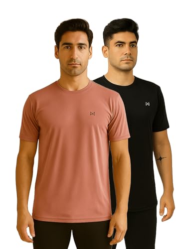 Image of Force NXT Men's Premium Microfiber Fabric Solid T-Shirt | Round Neck Half-Sleeves T-Shirt for Men | Sweat Wicking with Label Free for Daily Uses
